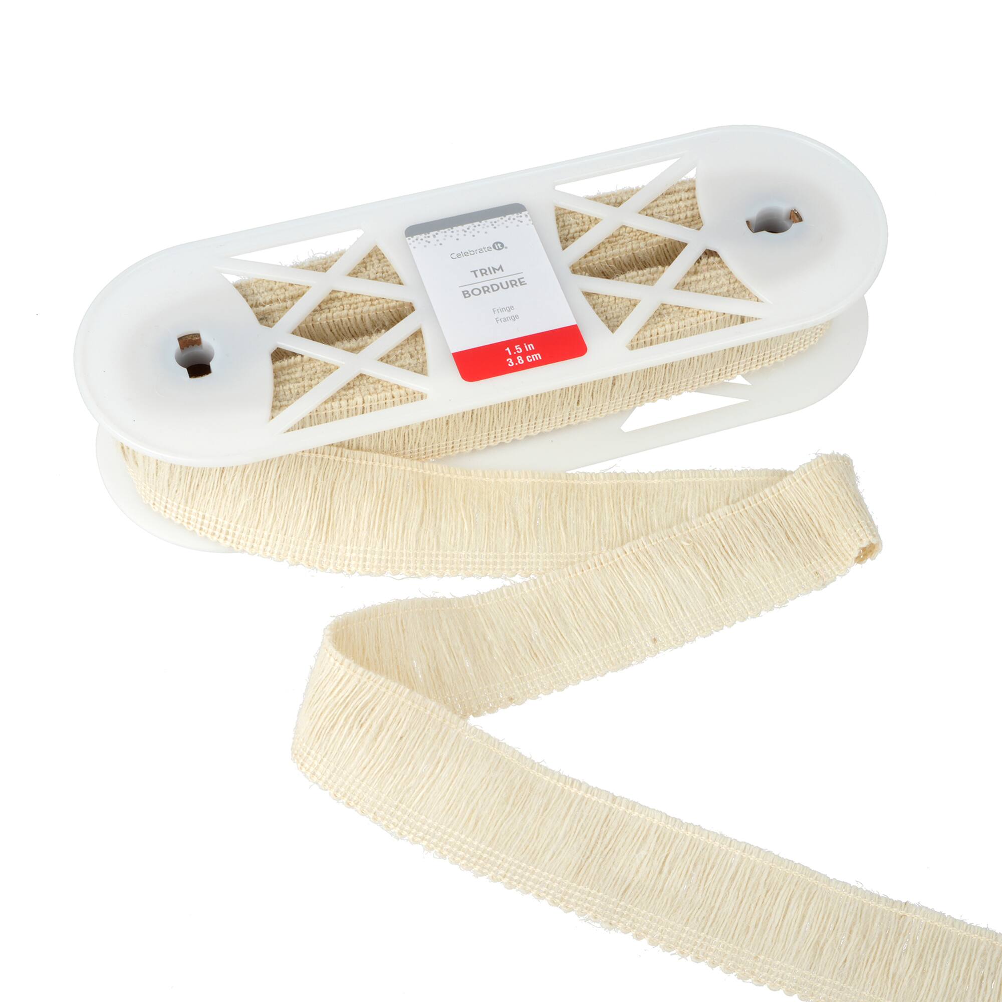 1.5" Ivory Burlap Fringe Trim by Celebrate It®